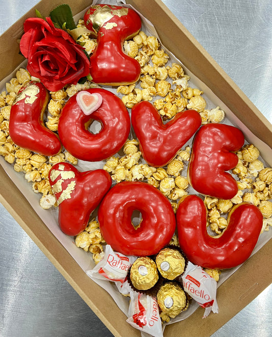 'I Love You' Doughnut Letters
