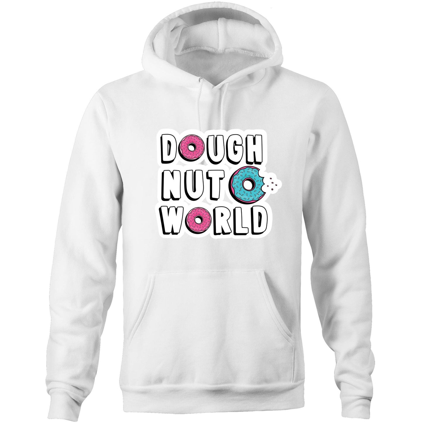 Doughnut World Logo front only - Pocket Hoodie Sweatshirt