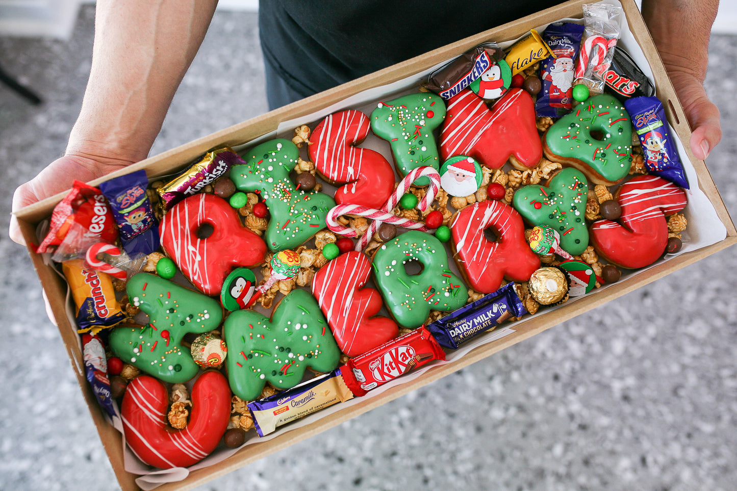 'Merry Christmas' Doughnut Letters