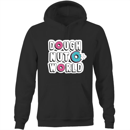 Doughnut World Logo front only - Pocket Hoodie Sweatshirt